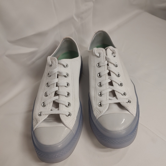 Converse All Star Clear On White M 8 W 10 Excellent Condition! - Picture 3 of 7